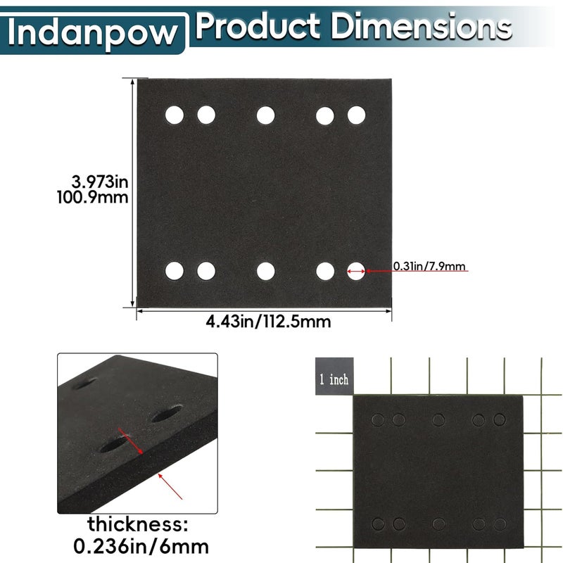 Indanpow 423142-7 Sponge Rubber Pads Compatible with BO4550/BO4552 Finishing Sanders for Finishing Sander(3 Pack) - Image 2